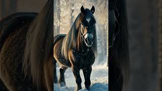 Winter Majesty in a Snow Covered Forest horse [upl. by Sivehc]