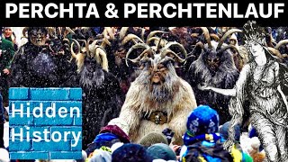 Perchta  the winter witch of Alpine Christmas folklore and Perchtenlauf explained [upl. by Assirek]