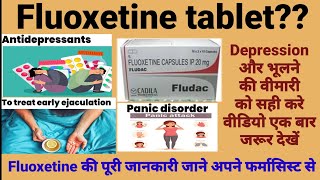 Fluoxetine tablets ip 10 mg20mg usesside effects and all details in hindi [upl. by Roswald227]