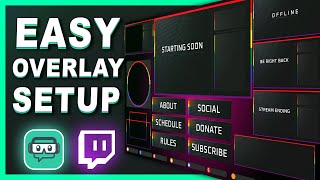 Easy Streamlabs OBS Overlay Setup Tutorial  Free Twitch Graphics Pack Download [upl. by Albert]