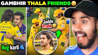 OMG Gambhir Dhoni Friendship 😍  Jadeja Prank CSK crowd 😉  CSK vs KKR [upl. by Anne396]