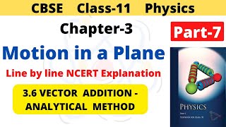 Motion in a Plane  Class 11 Physics  Chapter 3  36 Vector Addition  Analytica Method [upl. by Klug232]