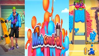 Mob control game  skating game  downhill racer  new games  shorts viralshorts gaming games [upl. by Notlad]