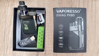 High Quality Vape Unboxing  VAPORESSO SWAG PX80  4K HDR [upl. by Blackmun]