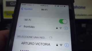 como eliminar la red inalambrica en iphone 5S 5C 5 4 iOS 7 español Channeliphone [upl. by Donalt]