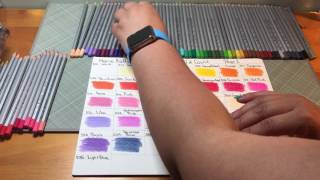 Marco Raffine Colored Pencils Review and Color Chart [upl. by Vastha]