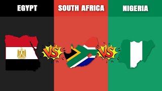 Egypt vs South Africa vs Nigeria  Country Comparison  Data Around The World [upl. by Sulecram891]