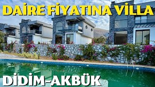 DAİRE FİYATINA VİLLA  BURAYI GÖRMEDEN EV ALMAYIN  DİDİM AKBÜK’TE FULL EŞYALI SATILIK VİLLA [upl. by Adlesirc]