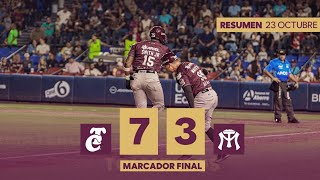 Tomateros vs Sultanes Serie 3  Juego 2 231024  RESUMEN [upl. by Ahsinev]