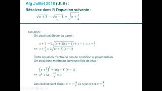 Exercice dexamen dentrée Polytechnique  Juillet 2018 [upl. by Walliw]