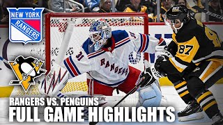 New York Rangers vs Pittsburgh Penguins  Full Game Highlights  NHL on ESPN [upl. by Mariandi922]