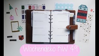 Filofax Wochendeko KW 49 [upl. by Anomas580]