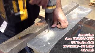 T500 Porcelain Drill bit drills through Slate in seconds [upl. by Omura]