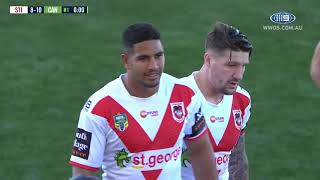 NRL Highlights St George Dragons v Canberra Raiders  Round 11 [upl. by Lleuqar]