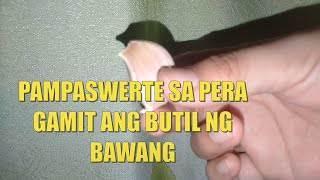 PAMPASWERTE SA PERA GAMIT ANG ISANG BUTIL NG BAWANG  ILAGAY NA NGAYON ITO SA IYONG WALLET [upl. by Assisi]