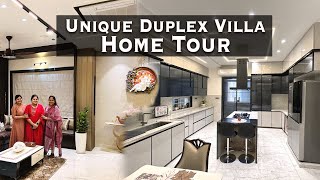 Home Tour  Unique Duplex Villa  Interior tour  Luxury home tour  Telangana Pilla  modern home [upl. by Laleb]