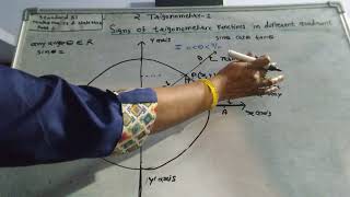 Std 11 Signs of trigonometric functions in different quadrants Maths amp Statistics  Part1 [upl. by Aryas]