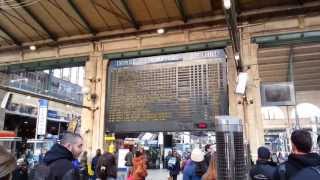 Paris Gare du Nord Train Station Departure Board [upl. by Ordnasela]