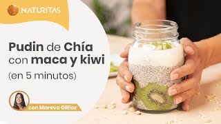 🥝 Pudding de Chía con Maca y Kiwi  Receta rápida y fácil [upl. by Maletta]