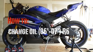 How to Change oil 0607 R6 [upl. by Pena183]