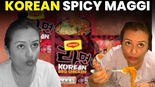 korean spicy noodles 1st Time Khaye  Meri Sister Ne Bheja Diwali Gift vlogbusterpahadi [upl. by Ruprecht]