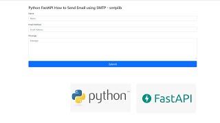 Python FastAPI How to Send Email using SMTP  smtplib [upl. by Berghoff389]