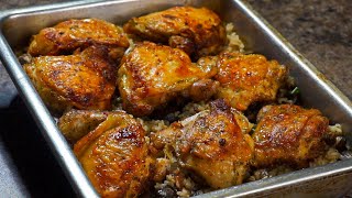 The Best Oven Baked Chicken and Rice EVER  Baked Chicken Recipe [upl. by Bernie]