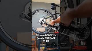 Shimano DEORE 11v cassetr SUNRACE 1150 bikereels shimano bike [upl. by Enriqueta]