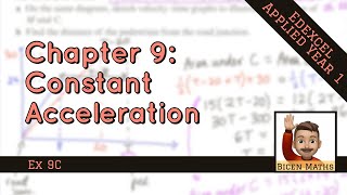 Constant Acceleration 4 • SUVAT pt 1 • Mech1 Ex9C • 🚀 [upl. by Martelle]