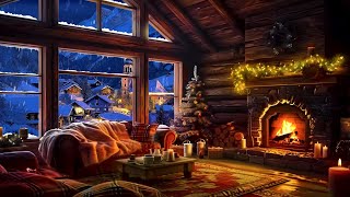 Cozy Cabin Ambience 🔥 Sleep Soundly in a Cozy Cabin with Gentle Winter Winds ❄️ [upl. by Zeuqram485]