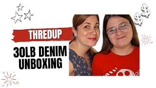 Thredup 30lb Denim Unboxing w Special Guest  Levis Oh My [upl. by Atikim591]