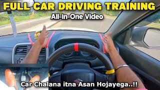 FULL Car driving Tainig STEERING control for beginners Car left and right side judgement [upl. by Meean307]