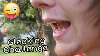 Gleeking Challenge Sacar Saliva con la Lengua 😝😲 [upl. by Kolk831]