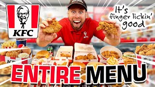 Eating the Entire KFC Menu 10000 Calorie Challenge [upl. by Aicemaj]