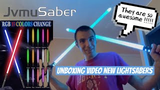 Unboxing new Star Wars lightsabers from JvmuSaber [upl. by Hocker]