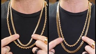 Miami Cuban Link amp Rope Chain Stack [upl. by Kellie]