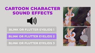 Cartoon character blink or flutter eyelids sound effect  plink SFX [upl. by Neirod911]