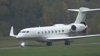 GULFSTREAM G650 OKKKF DEPARTING FROM FARNBOROUGHFABEGLF 3112024 [upl. by Hailey395]