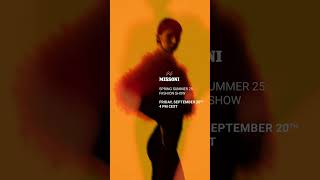 Missoni Spring Summer 2025 Women’s fashion show Friday September 20th 4 PM CEST MissoniSS25 [upl. by Ynnej]