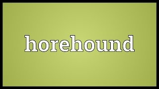 Horehound Meaning [upl. by Arlin762]