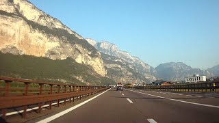 Italy A22 Verona  Trento Autostrada del Brennero [upl. by Deirdra]