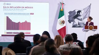 Inflación de México entre las más bajas de OCDE Conferencia presidenta Sheinbaum [upl. by Vharat]