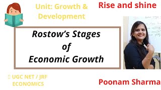 Rostows Stages of Economic Growth Growth and Development  UGC NETJRF ECONOMICS [upl. by Raimes]