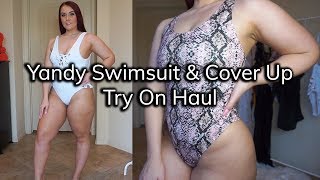 Yandy Monokini Swimsuits amp Cover Ups TryOn Haul  Ruby Red [upl. by Yedrahs]