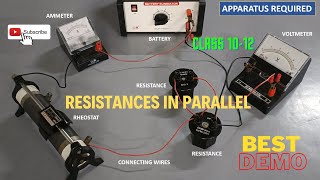 How To Find Equivalent Resistance In Parallel CIRCUIT using OHMs law  BOARD PRACTICAL  STD 1012 [upl. by Bust]