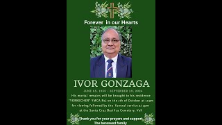 Funeral Service Of IVOR GONZAGA  Live Streaming At 130pm [upl. by Tombaugh]