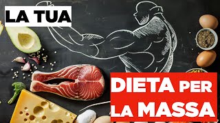 DIETA MASSA MUSCOLARE in base al tuo fisico [upl. by Matlick]