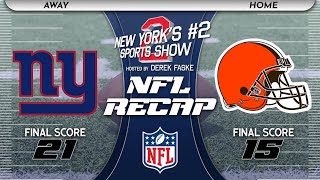 Giants overcome disastrous start as Malik Nabers shines in first win of season at Browns [upl. by Atileda538]