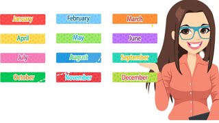 January February Months name  in English months of the year [upl. by Aber]