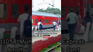 11058Mumbai Csmt Express  Amritsar Junction To Csmt  shorts short yt train indianrailways [upl. by Jany]